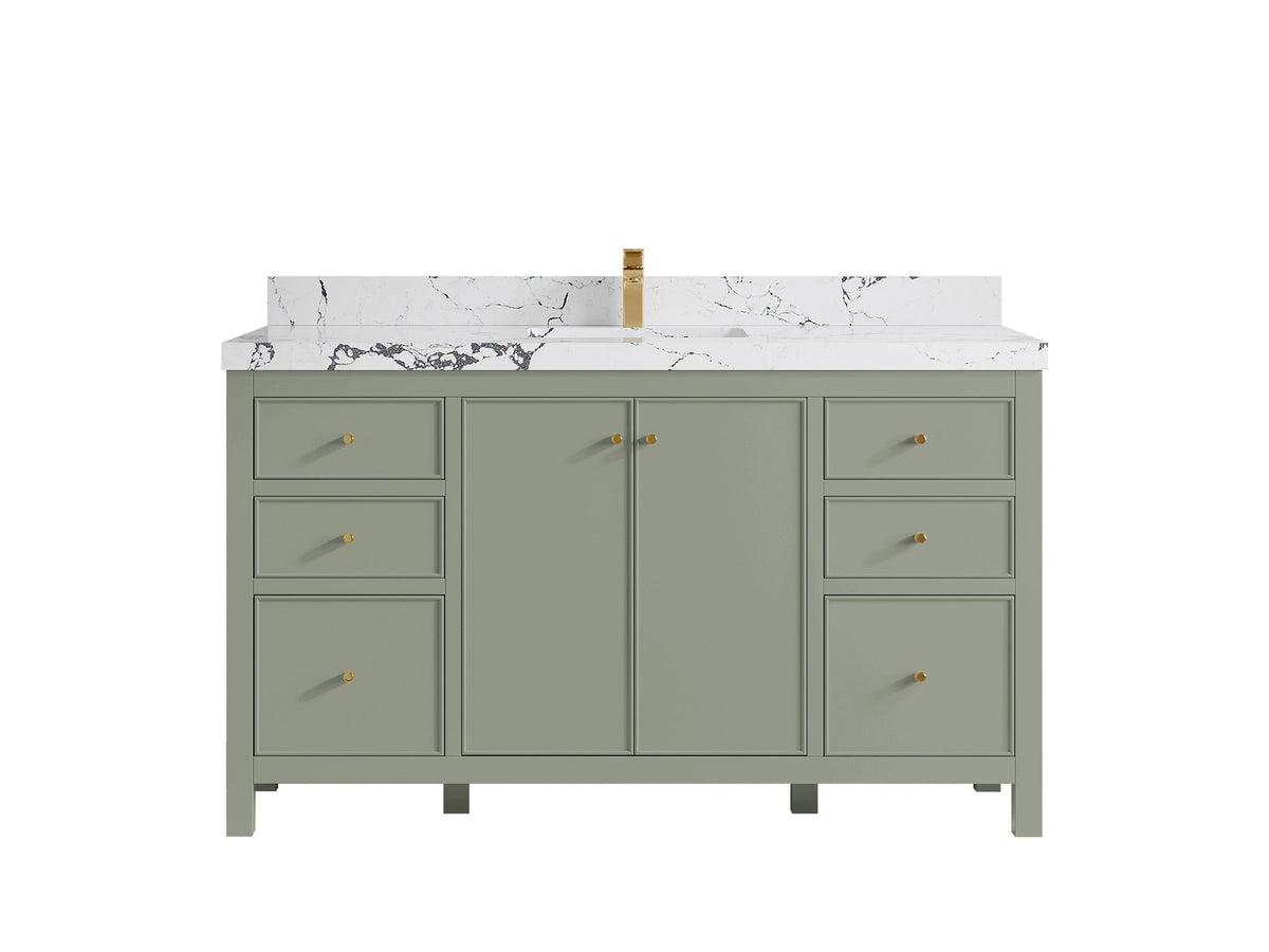 Chicago 60 in. W x 22 in. D Single Sink Bathroom Vanity - Willow Bath and Vanity