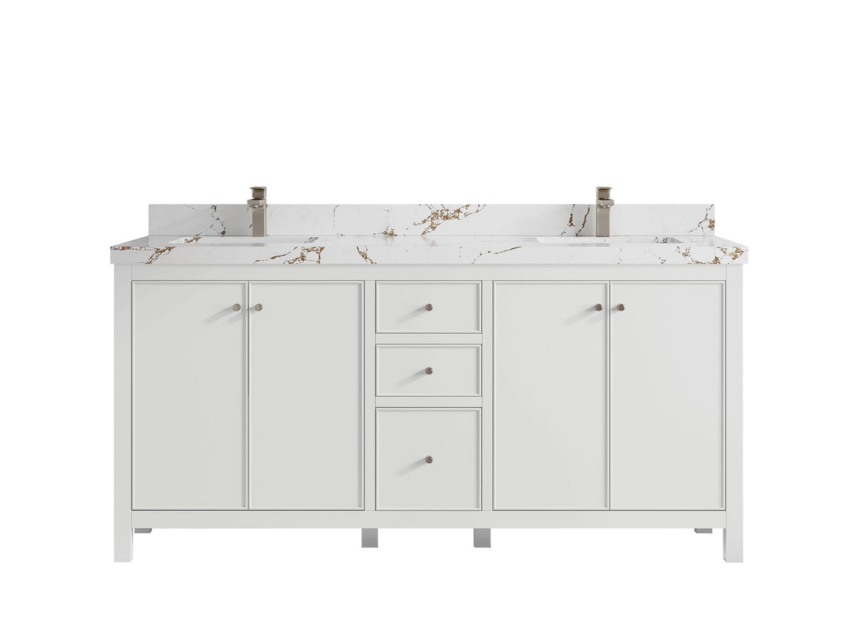 Chicago 72 in. W x 22 in. D Double Sink Bathroom Vanity - Willow Bath and Vanity