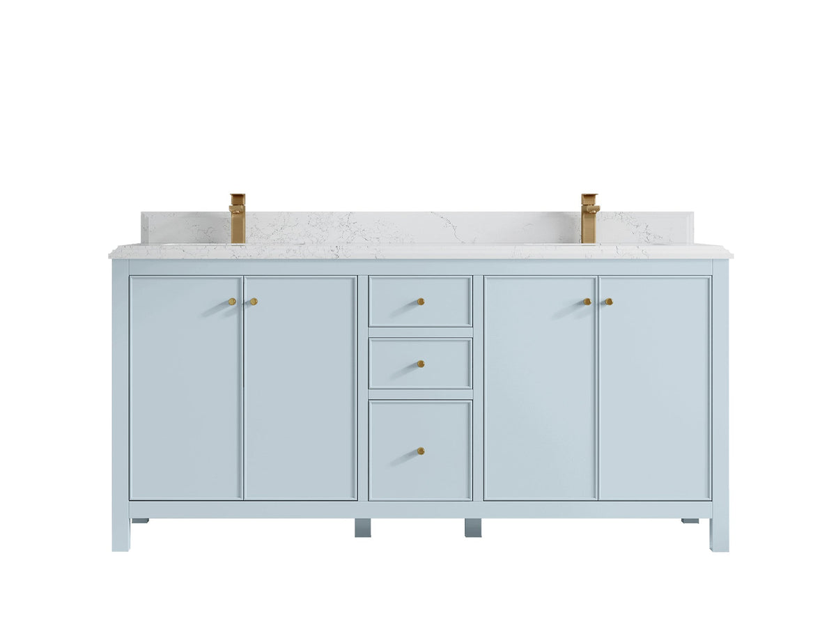 Chicago 72 in. W x 22 in. D Double Sink Bathroom Vanity - Willow Bath and Vanity