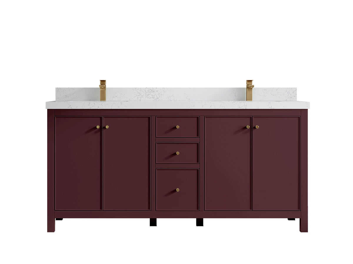 Chicago 72 in. W x 22 in. D Double Sink Bathroom Vanity - Willow Bath and Vanity