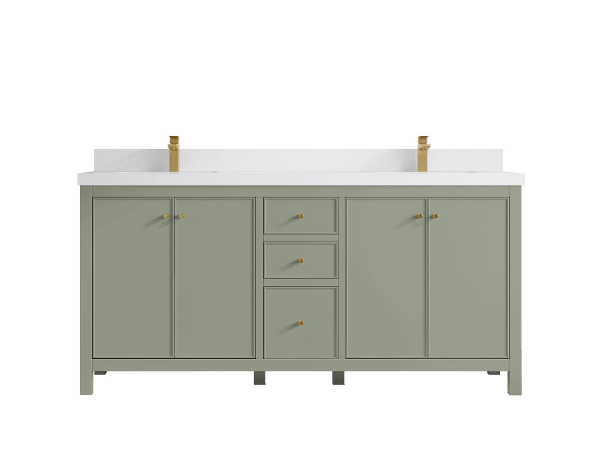 Chicago 72 in. W x 22 in. D Double Sink Bathroom Vanity - Willow Bath and Vanity