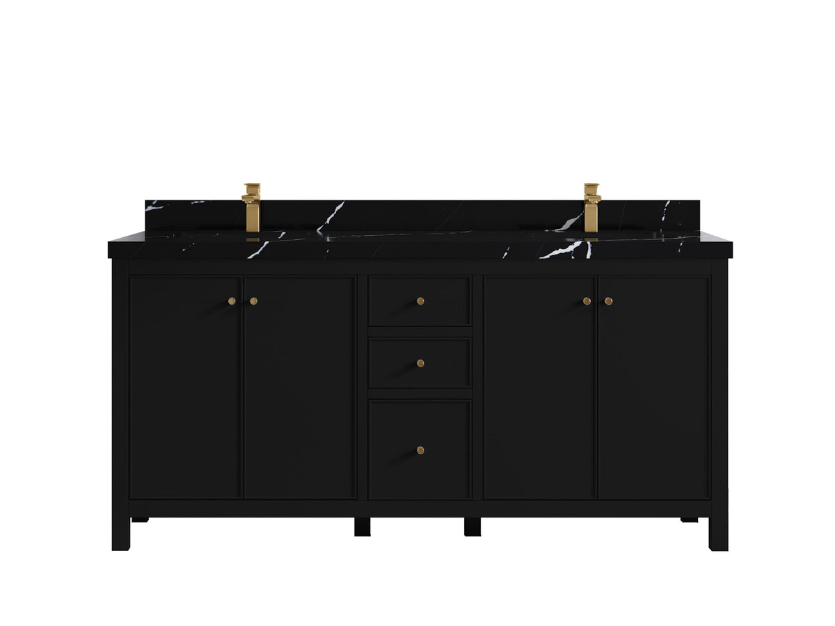 Chicago 72 in. W x 22 in. D Double Sink Bathroom Vanity - Willow Bath and Vanity