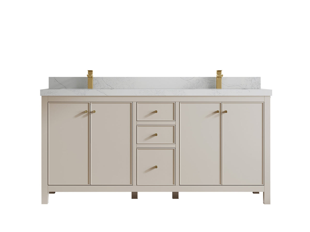Chicago 72 in. W x 22 in. D Double Sink Bathroom Vanity - Willow Bath and Vanity