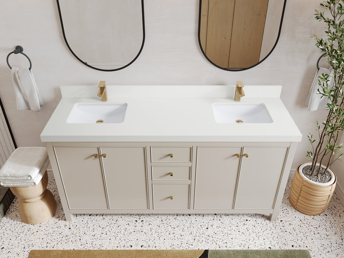 Chicago 72 in. W x 22 in. D Double Sink Bathroom Vanity - Willow Bath and Vanity