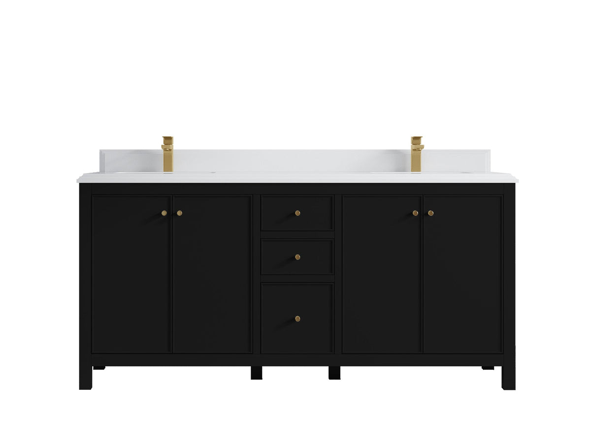 Chicago 72 in. W x 22 in. D Double Sink Bathroom Vanity - Willow Bath and Vanity