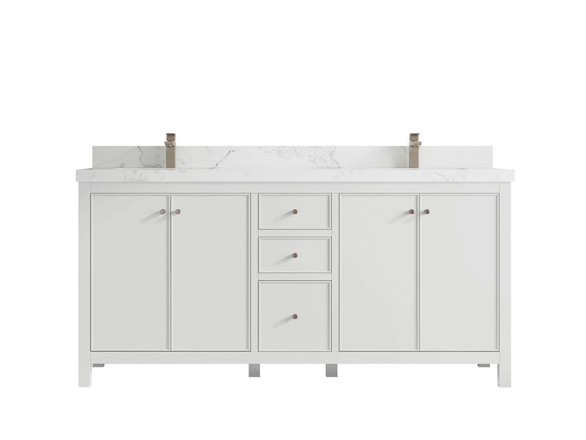 Chicago 72 in. W x 22 in. D Double Sink Bathroom Vanity - Willow Bath and Vanity