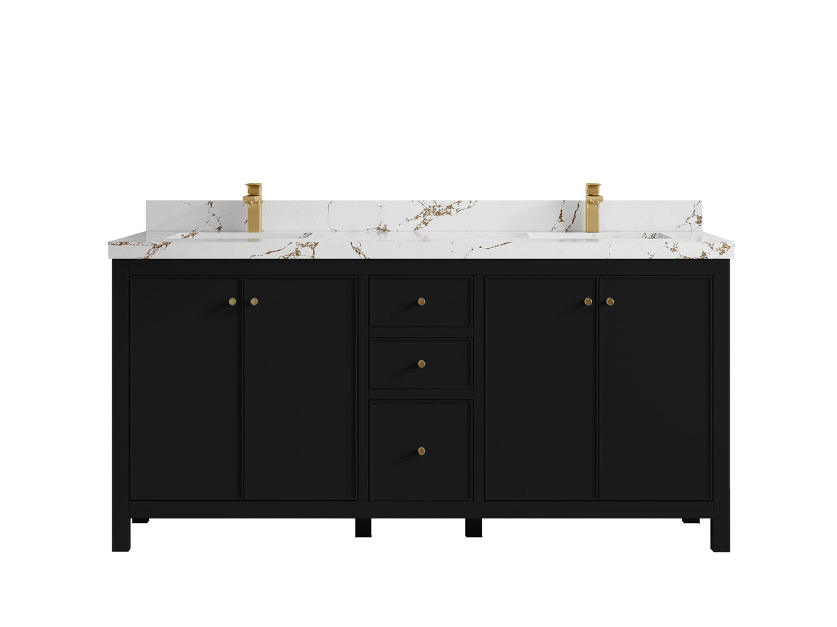 Chicago 72 in. W x 22 in. D Double Sink Bathroom Vanity - Willow Bath and Vanity