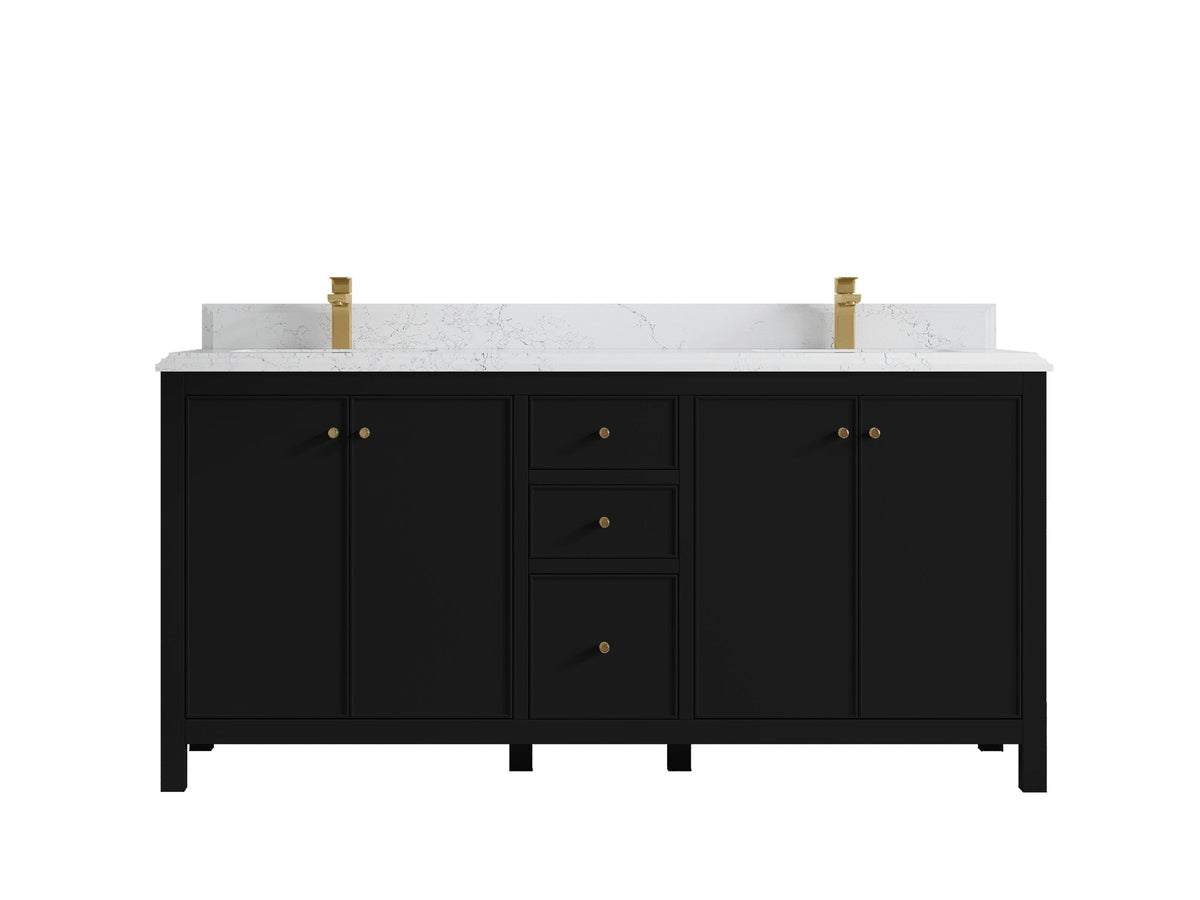 Chicago 72 in. W x 22 in. D Double Sink Bathroom Vanity - Willow Bath and Vanity