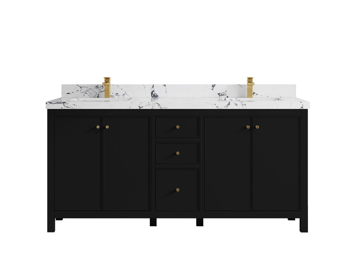 Chicago 72 in. W x 22 in. D Double Sink Bathroom Vanity - Willow Bath and Vanity