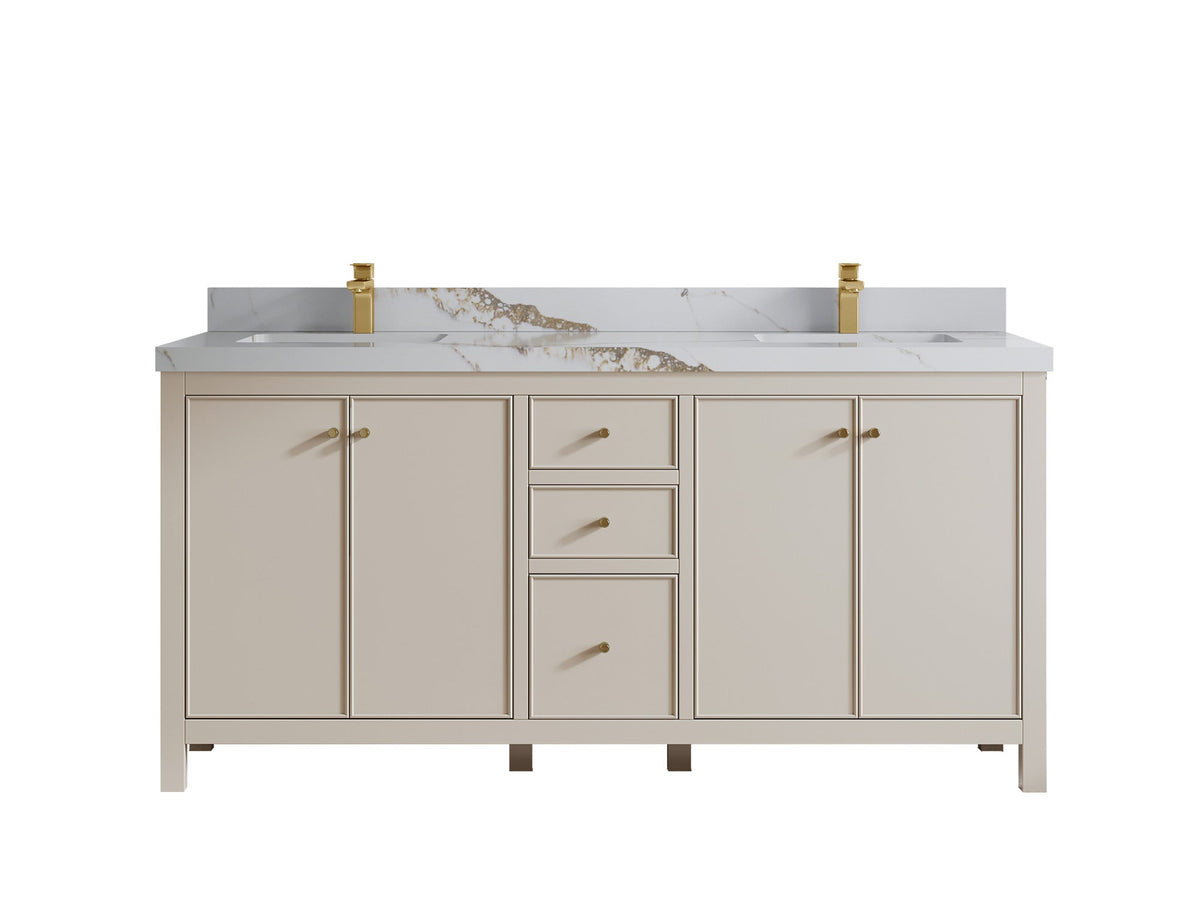 Chicago 72 in. W x 22 in. D Double Sink Bathroom Vanity - Willow Bath and Vanity
