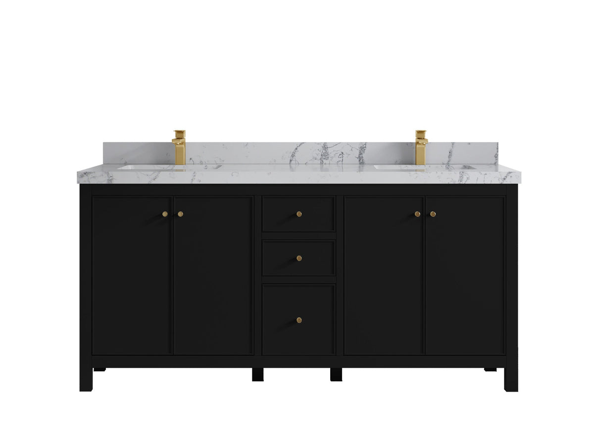 Chicago 72 in. W x 22 in. D Double Sink Bathroom Vanity - Willow Bath and Vanity