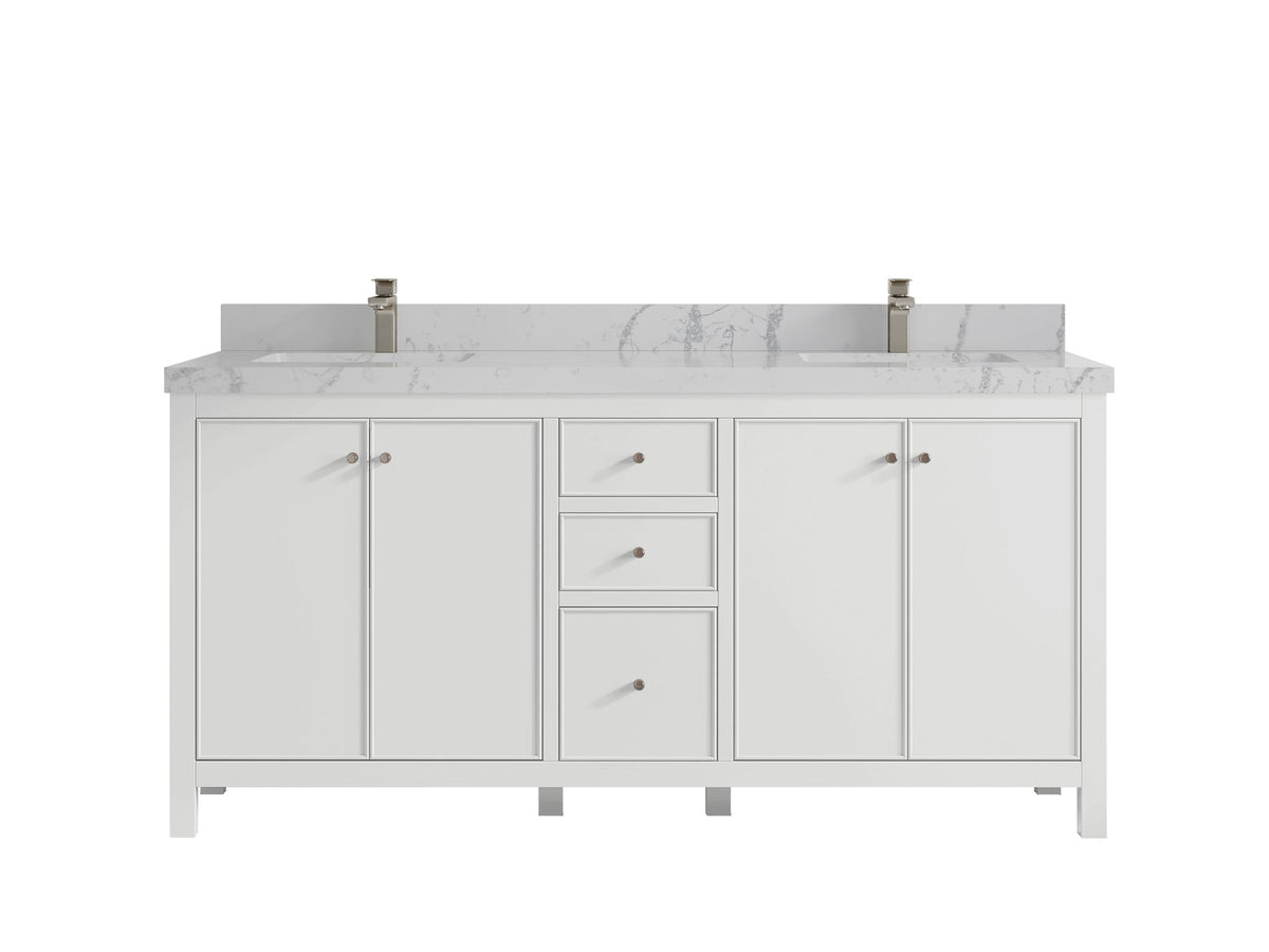 Chicago 72 in. W x 22 in. D Double Sink Bathroom Vanity - Willow Bath and Vanity