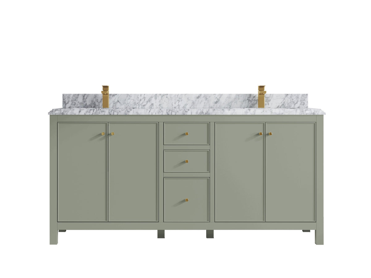 Chicago 72 in. W x 22 in. D Double Sink Bathroom Vanity - Willow Bath and Vanity