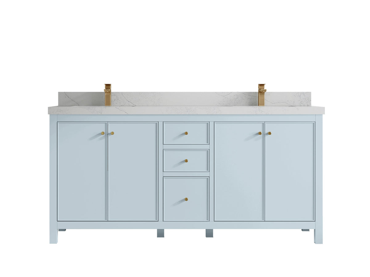 Chicago 72 in. W x 22 in. D Double Sink Bathroom Vanity - Willow Bath and Vanity