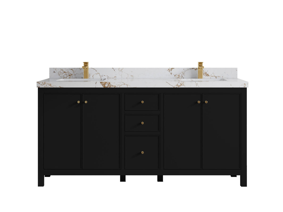 Chicago 72 in. W x 22 in. D Double Sink Bathroom Vanity - Willow Bath and Vanity