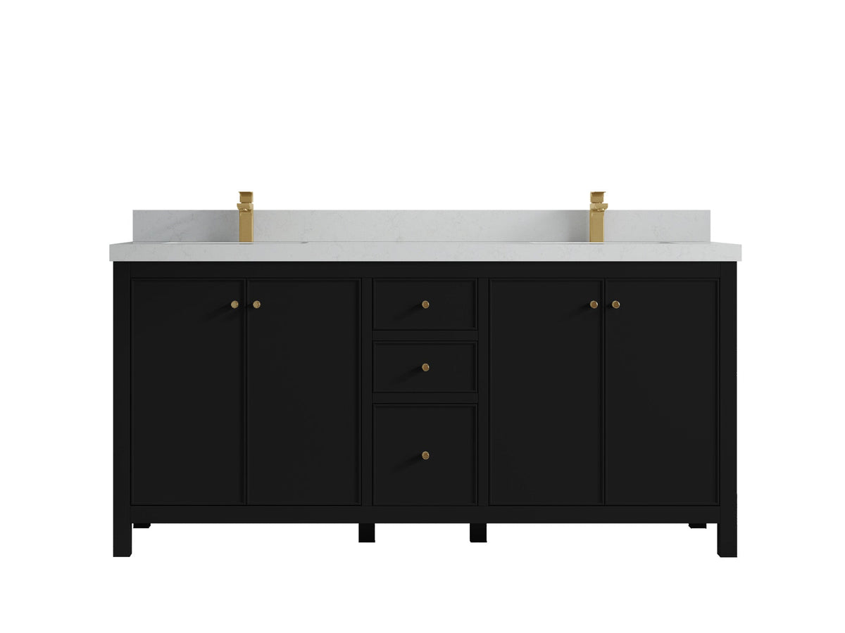 Chicago 72 in. W x 22 in. D Double Sink Bathroom Vanity - Willow Bath and Vanity