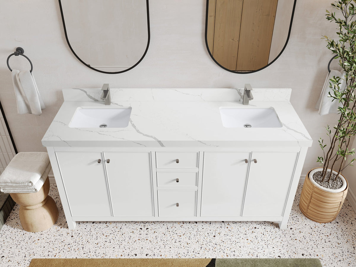 Chicago 72 in. W x 22 in. D Double Sink Bathroom Vanity - Willow Bath and Vanity