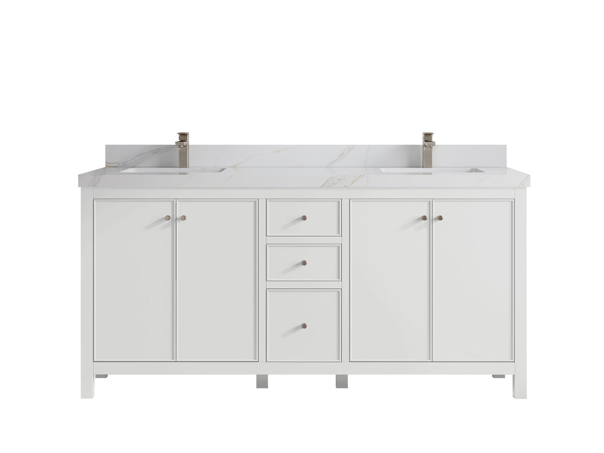 Chicago 72 in. W x 22 in. D Double Sink Bathroom Vanity - Willow Bath and Vanity