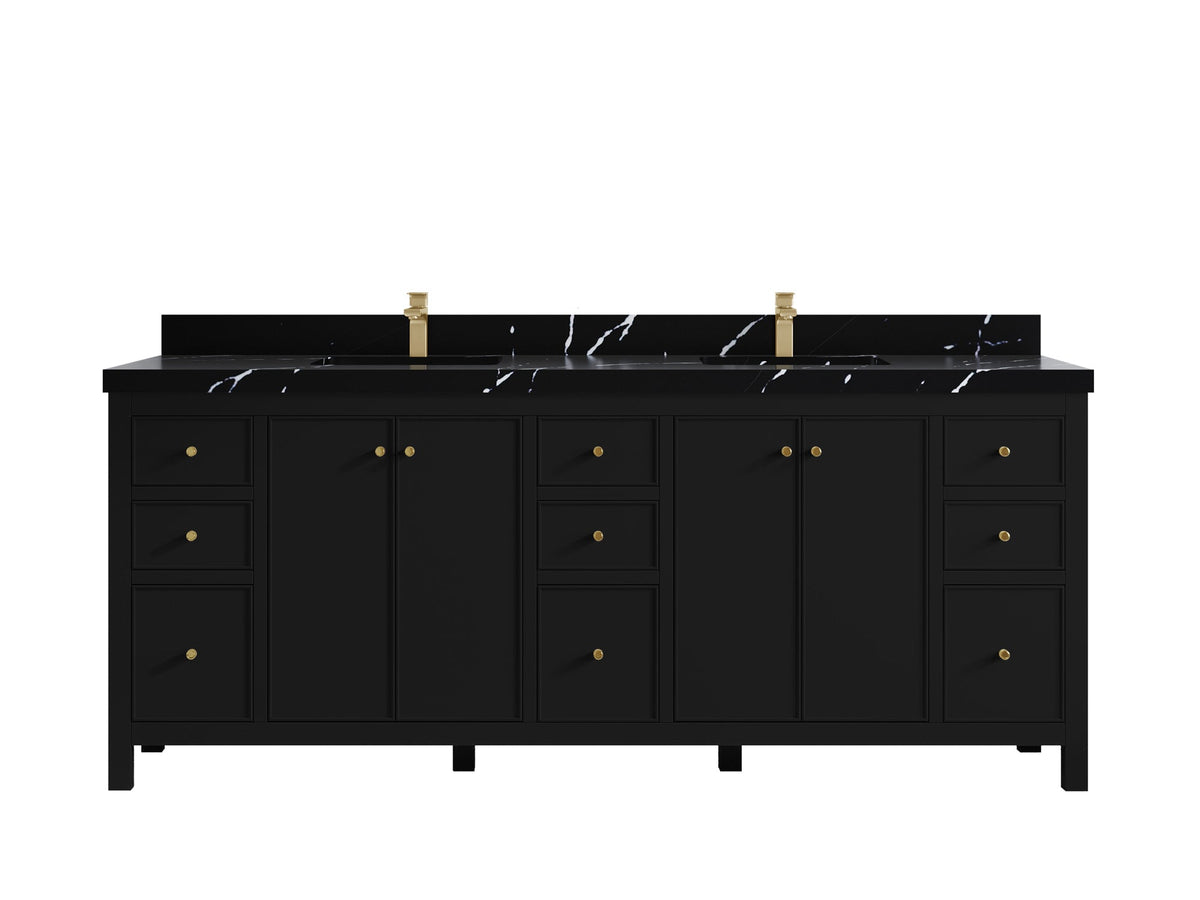 Chicago 84 in. W x 22 in. D Double Sink Bathroom Vanity - Willow Bath and Vanity