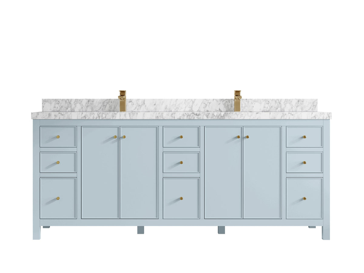 Chicago 84 in. W x 22 in. D Double Sink Bathroom Vanity - Willow Bath and Vanity