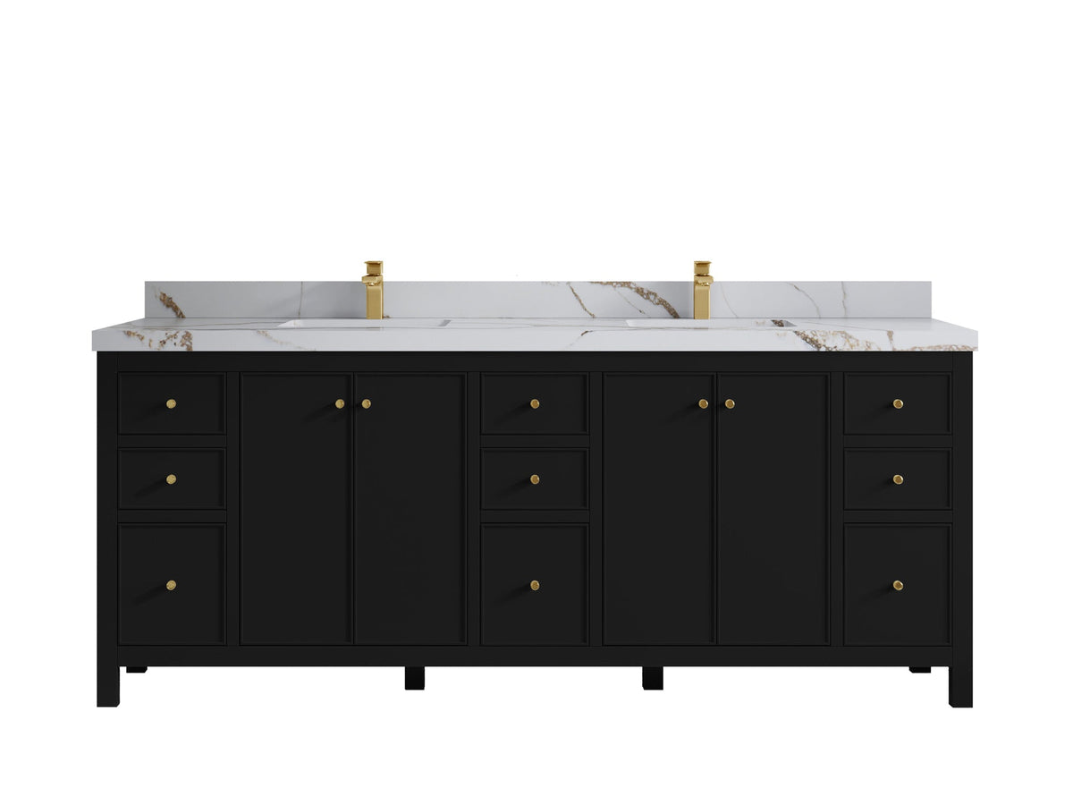 Chicago 84 in. W x 22 in. D Double Sink Bathroom Vanity - Willow Bath and Vanity