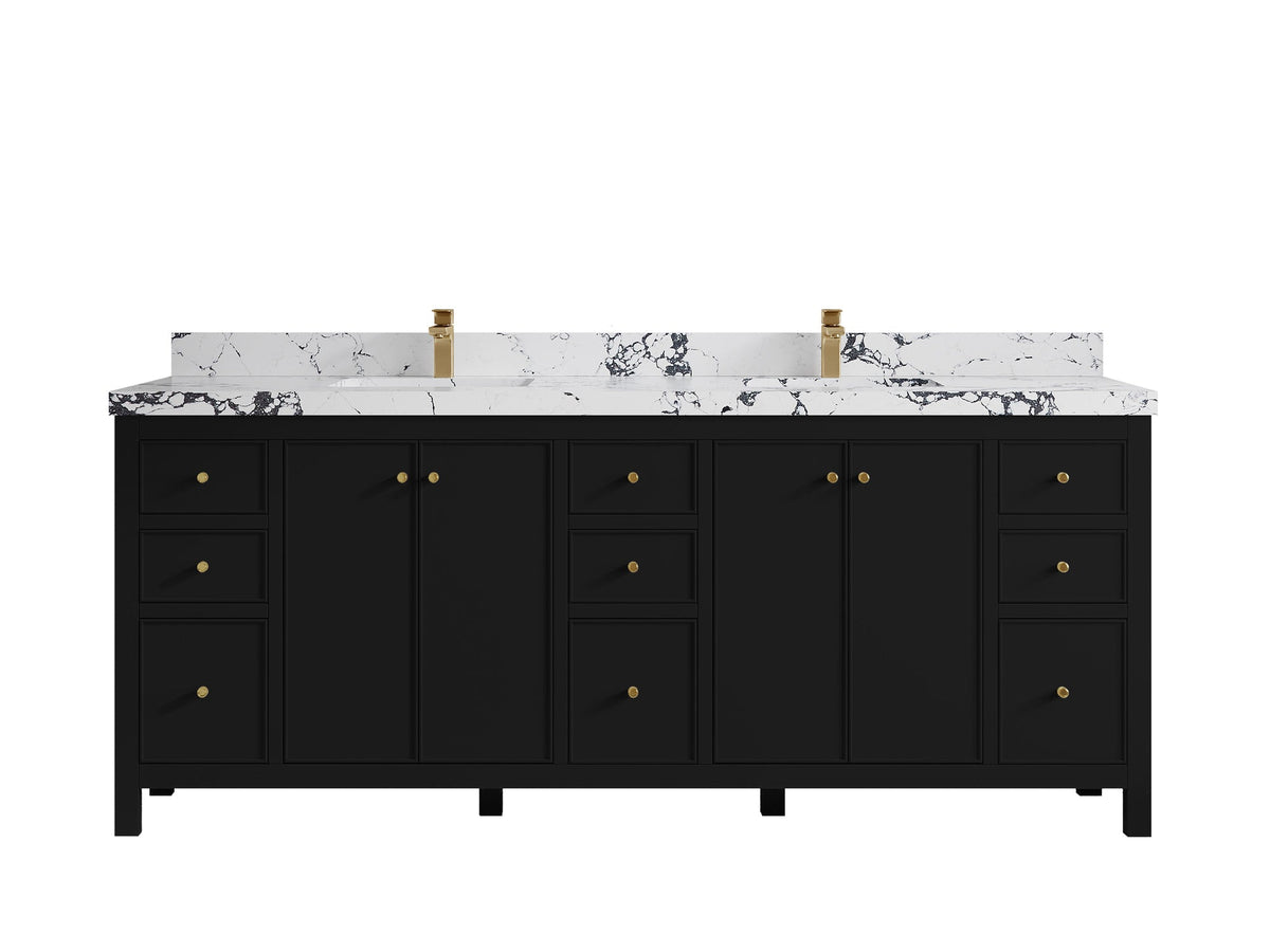 Chicago 84 in. W x 22 in. D Double Sink Bathroom Vanity - Willow Bath and Vanity