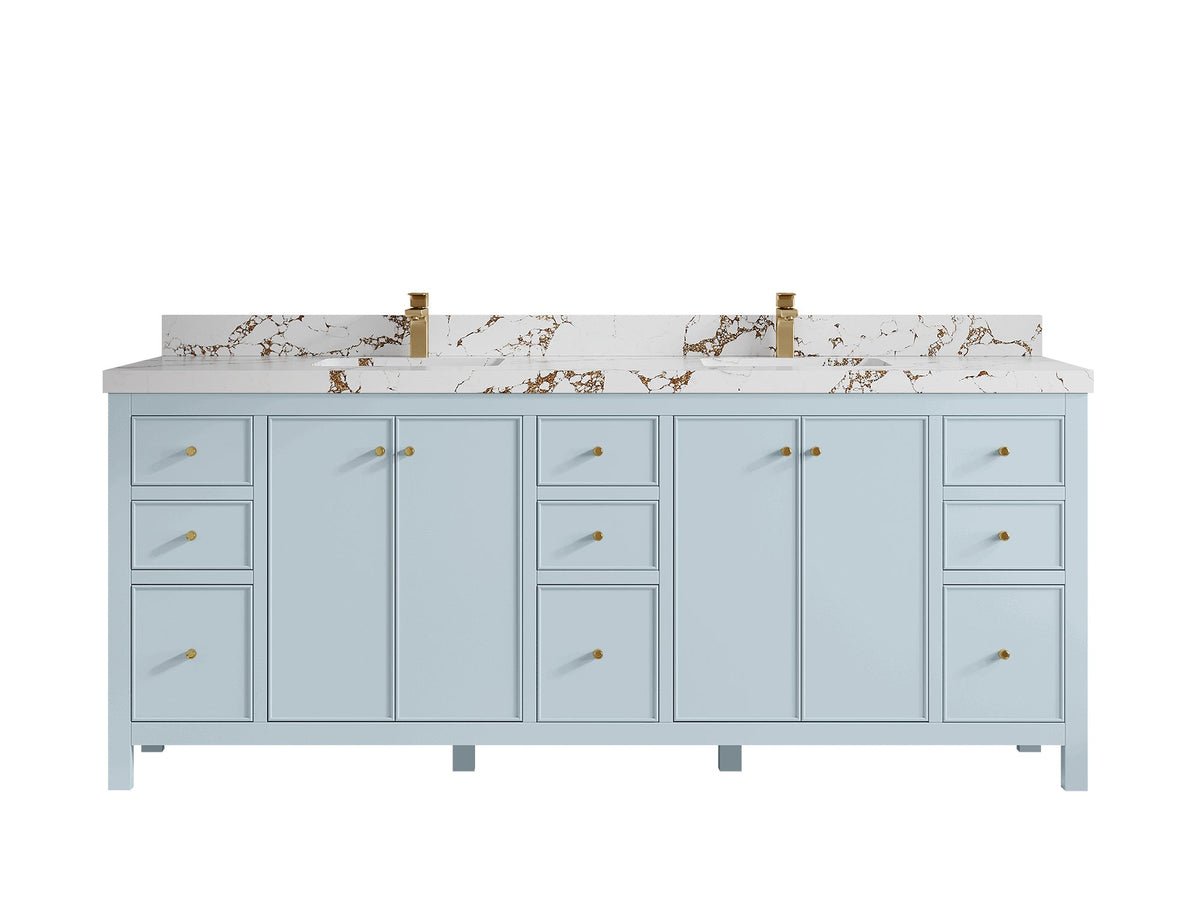 Chicago 84 in. W x 22 in. D Double Sink Bathroom Vanity - Willow Bath and Vanity