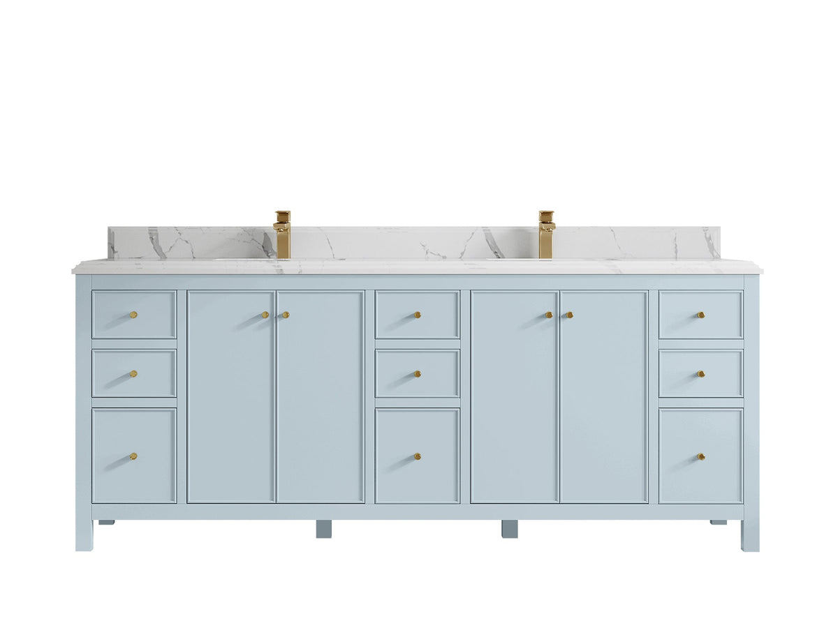 Chicago 84 in. W x 22 in. D Double Sink Bathroom Vanity - Willow Bath and Vanity
