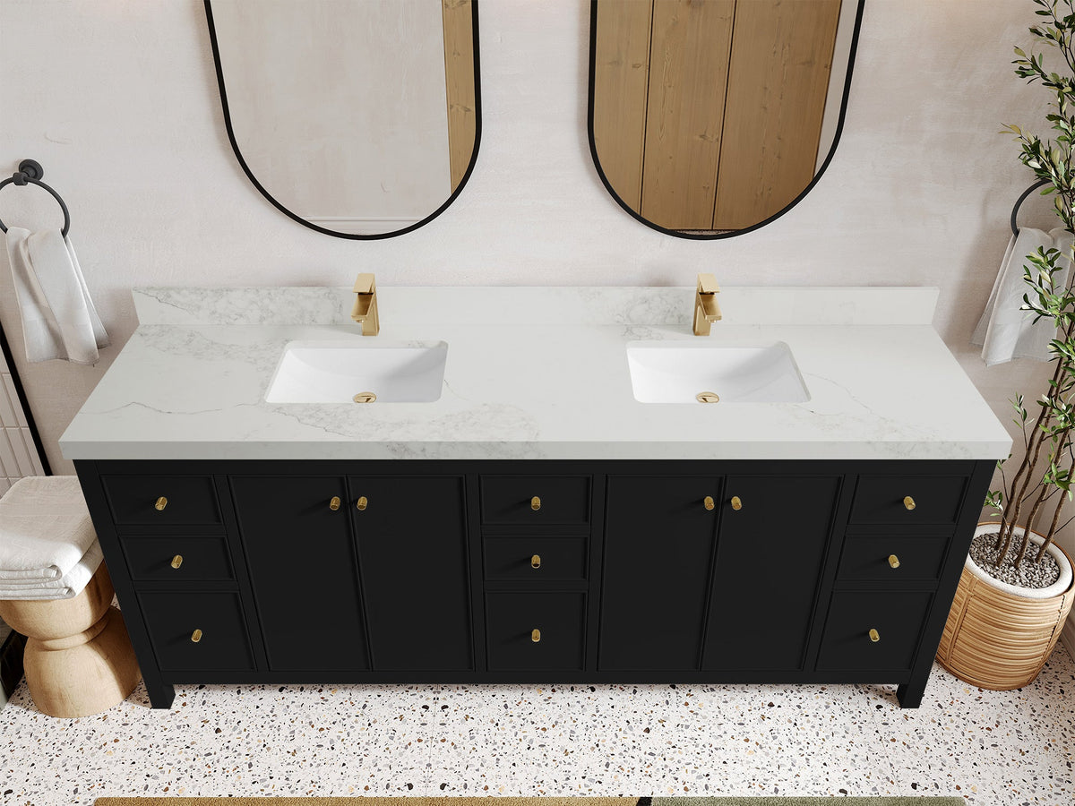 Chicago 84 in. W x 22 in. D Double Sink Bathroom Vanity - Willow Bath and Vanity