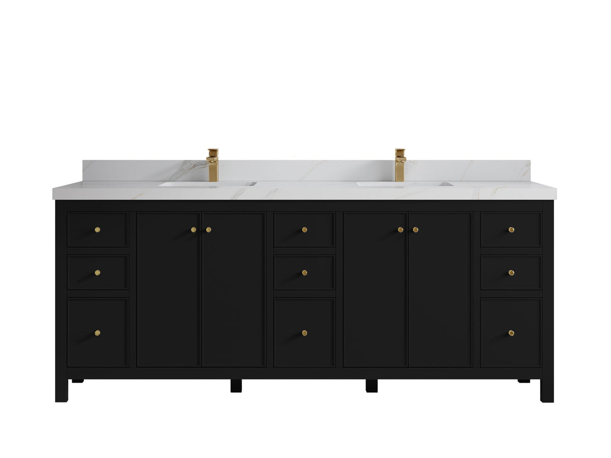 Chicago 84 in. W x 22 in. D Double Sink Bathroom Vanity - Willow Bath and Vanity