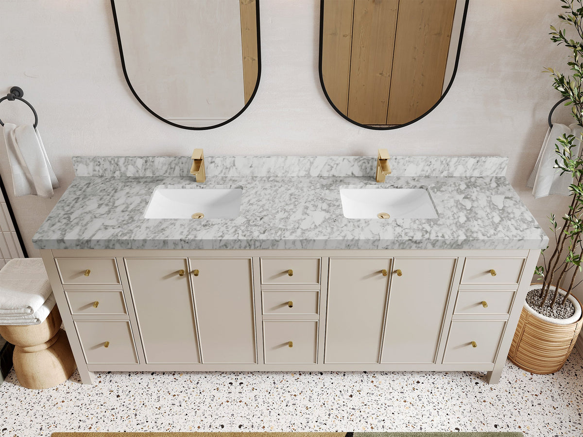 Chicago 84 in. W x 22 in. D Double Sink Bathroom Vanity - Willow Bath and Vanity