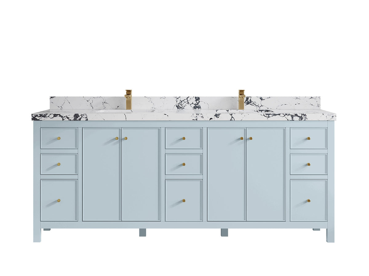 Chicago 84 in. W x 22 in. D Double Sink Bathroom Vanity - Willow Bath and Vanity