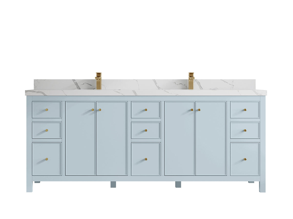 Chicago 84 in. W x 22 in. D Double Sink Bathroom Vanity - Willow Bath and Vanity