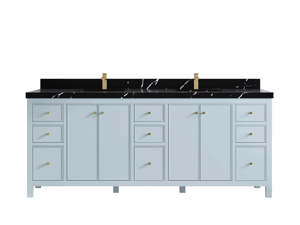 Chicago 84 in. W x 22 in. D Double Sink Bathroom Vanity - Willow Bath and Vanity