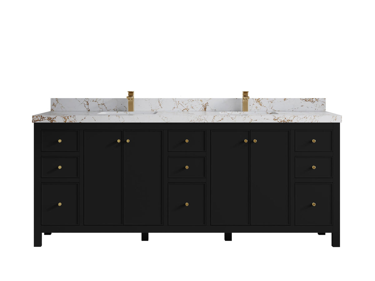 Chicago 84 in. W x 22 in. D Double Sink Bathroom Vanity - Willow Bath and Vanity