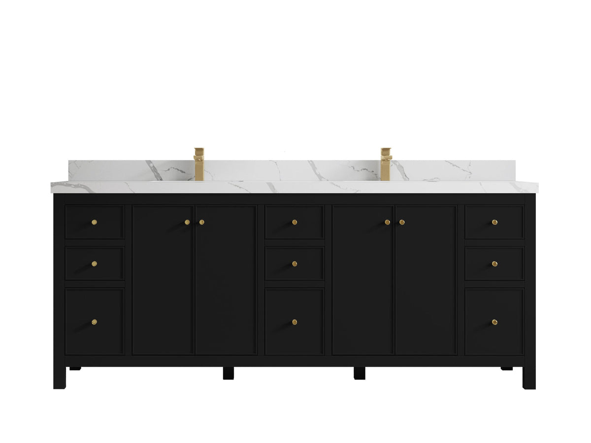 Chicago 84 in. W x 22 in. D Double Sink Bathroom Vanity - Willow Bath and Vanity