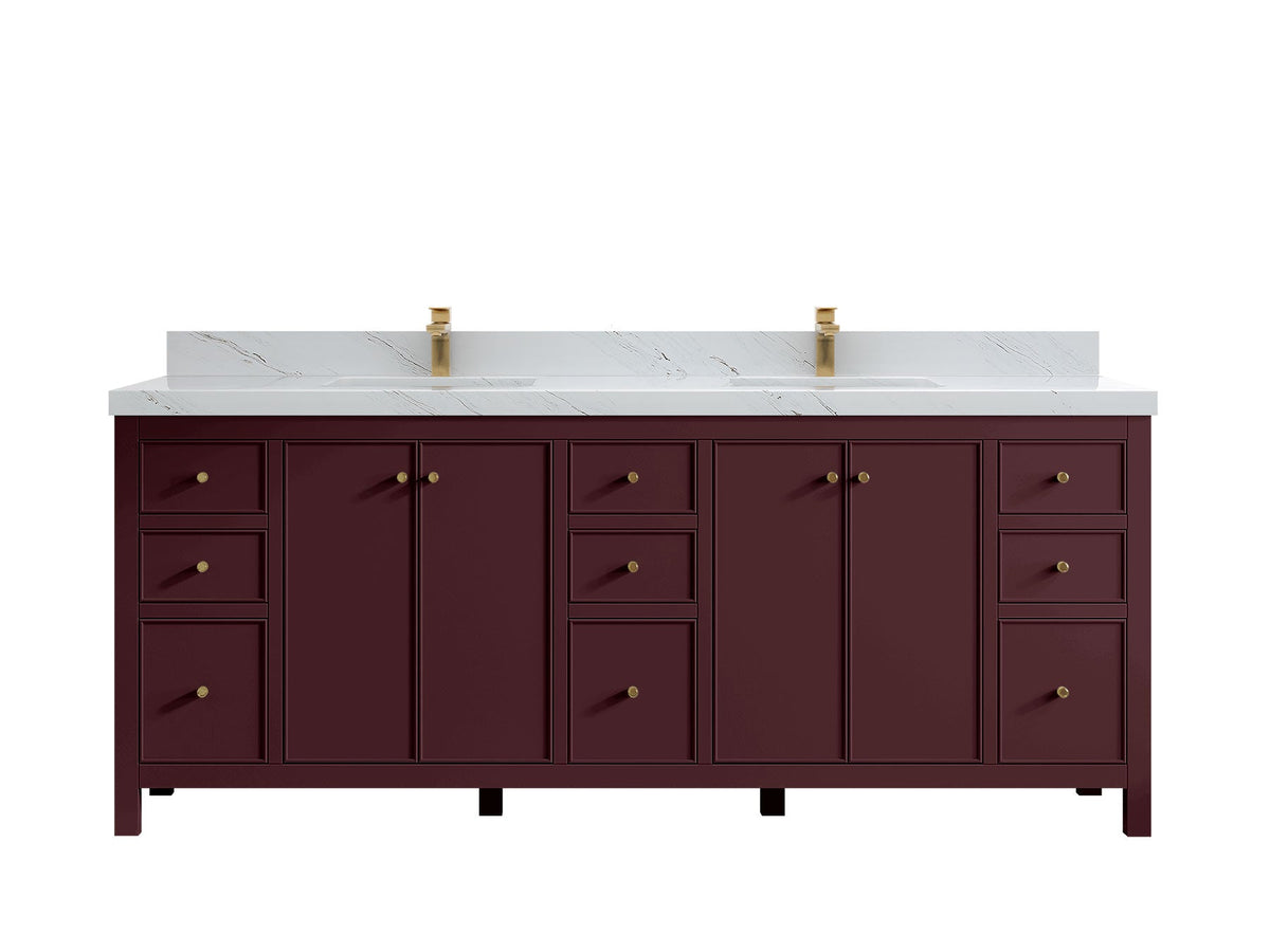 Chicago 84 in. W x 22 in. D Double Sink Bathroom Vanity - Willow Bath and Vanity