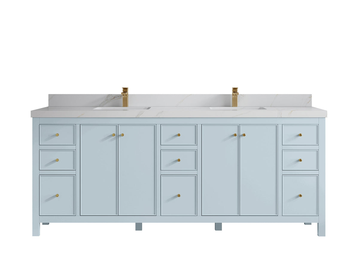 Chicago 84 in. W x 22 in. D Double Sink Bathroom Vanity - Willow Bath and Vanity