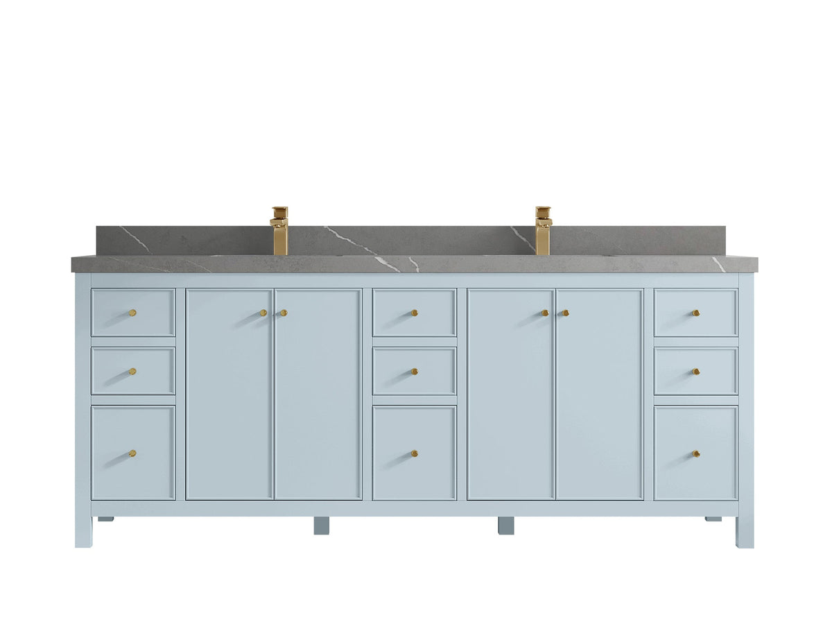 Chicago 84 in. W x 22 in. D Double Sink Bathroom Vanity - Willow Bath and Vanity