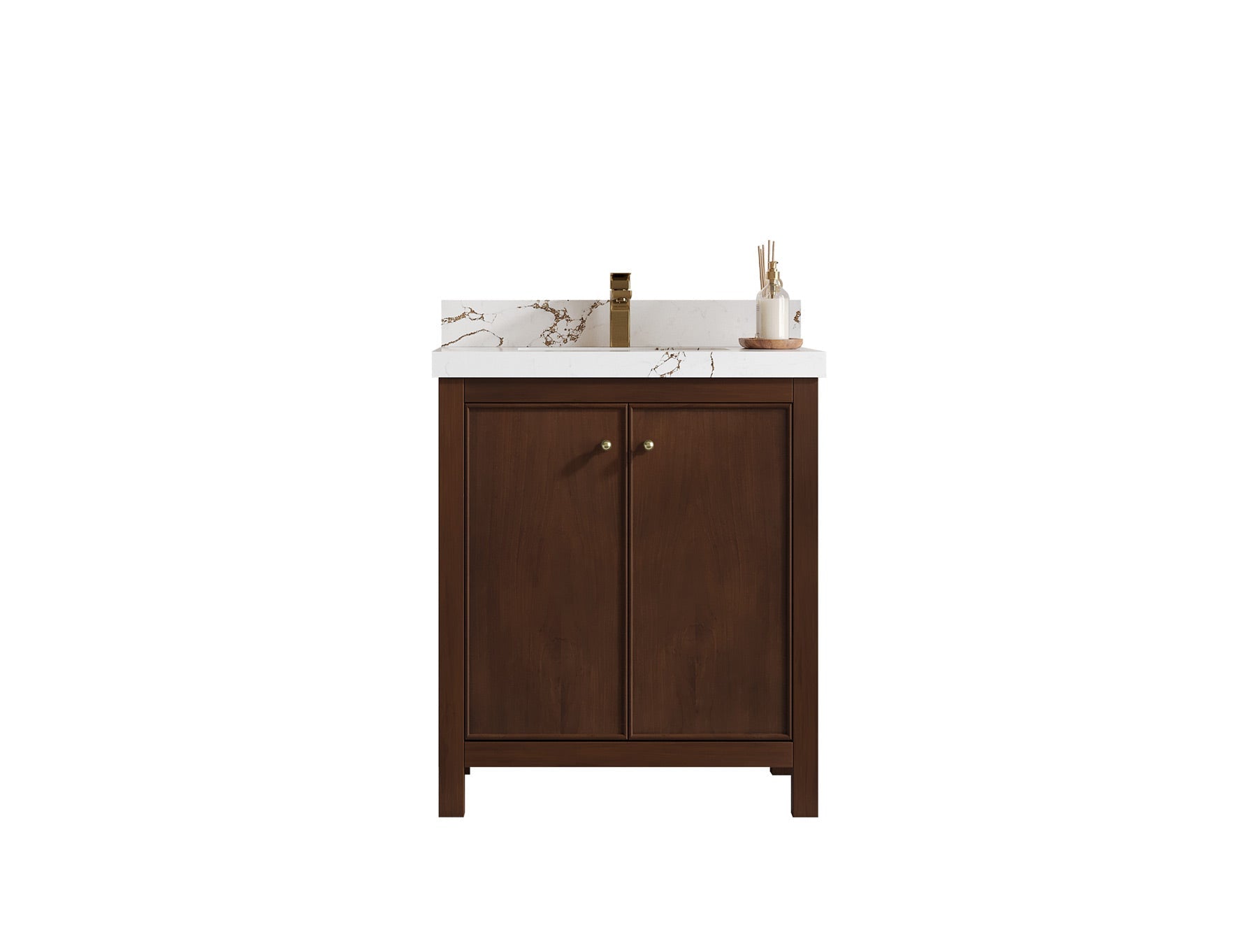 Chicago Teak 30 in. W x 22 in. D Single Sink Bathroom Vanity - Willow Bath and Vanity