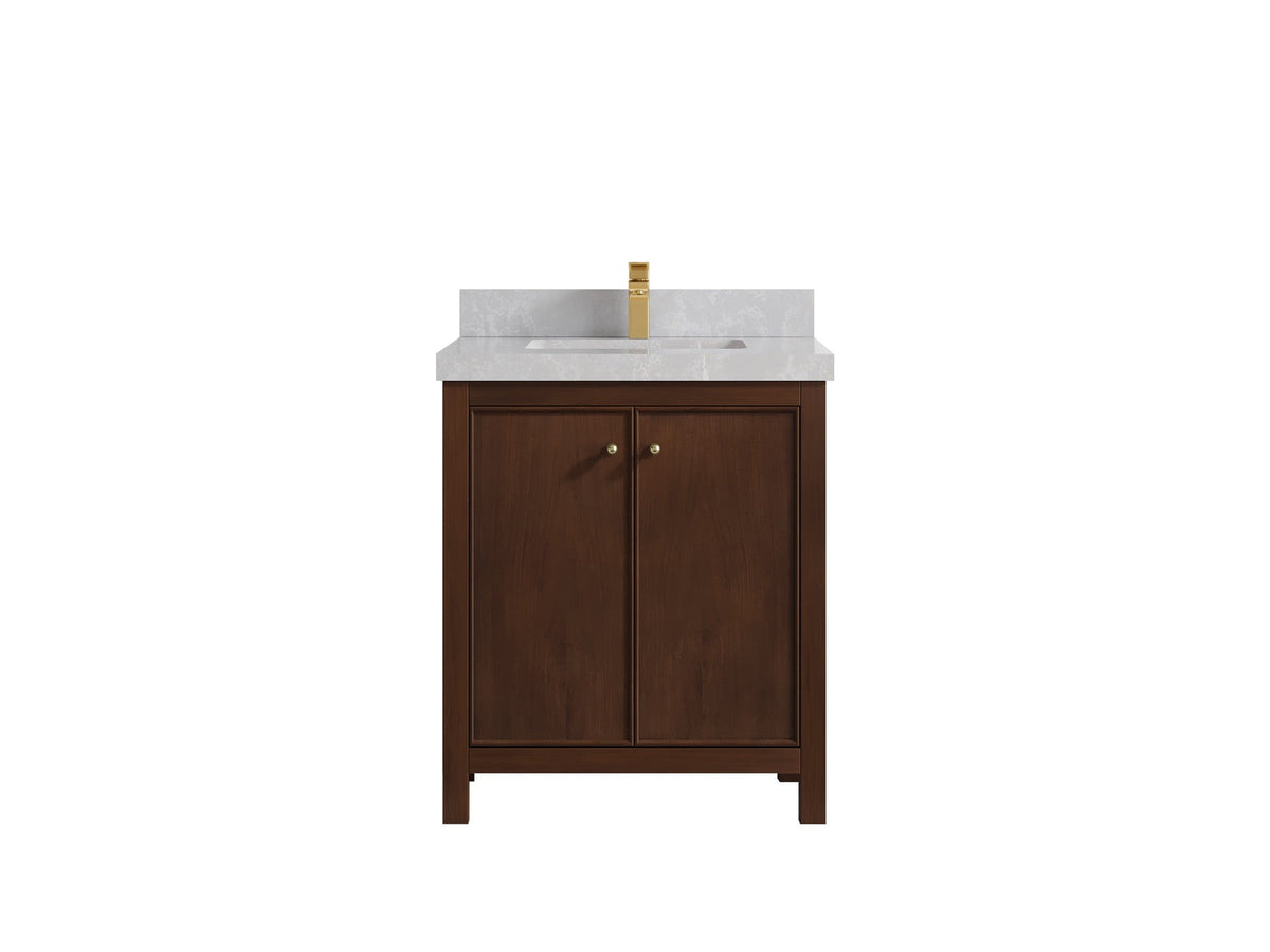 Chicago Teak 30 in. W x 22 in. D Single Sink Bathroom Vanity - Willow Bath and Vanity