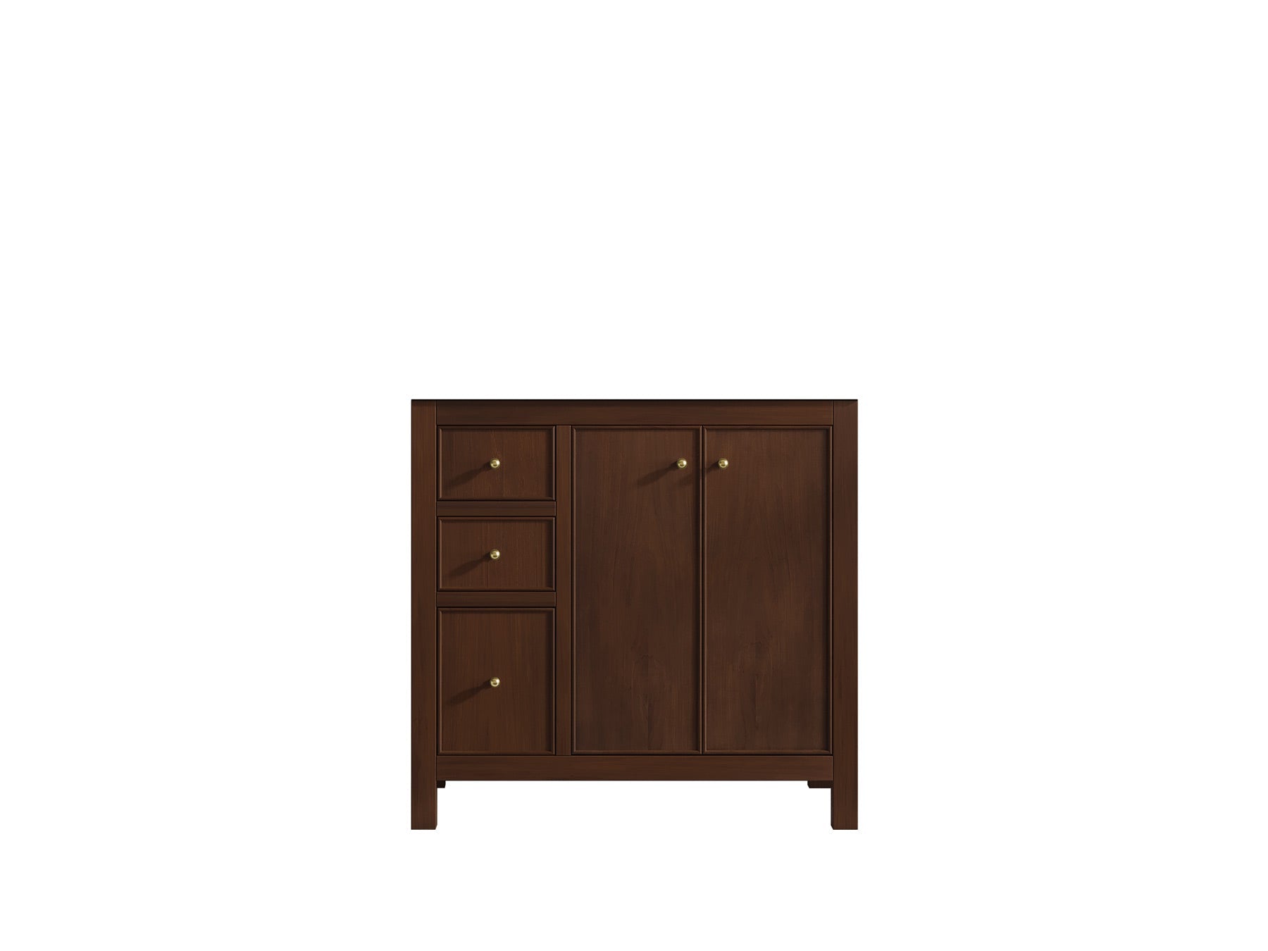 Chicago Teak 36 in. W x 22 in. D Center Sink Bathroom Vanity - Willow Bath and Vanity