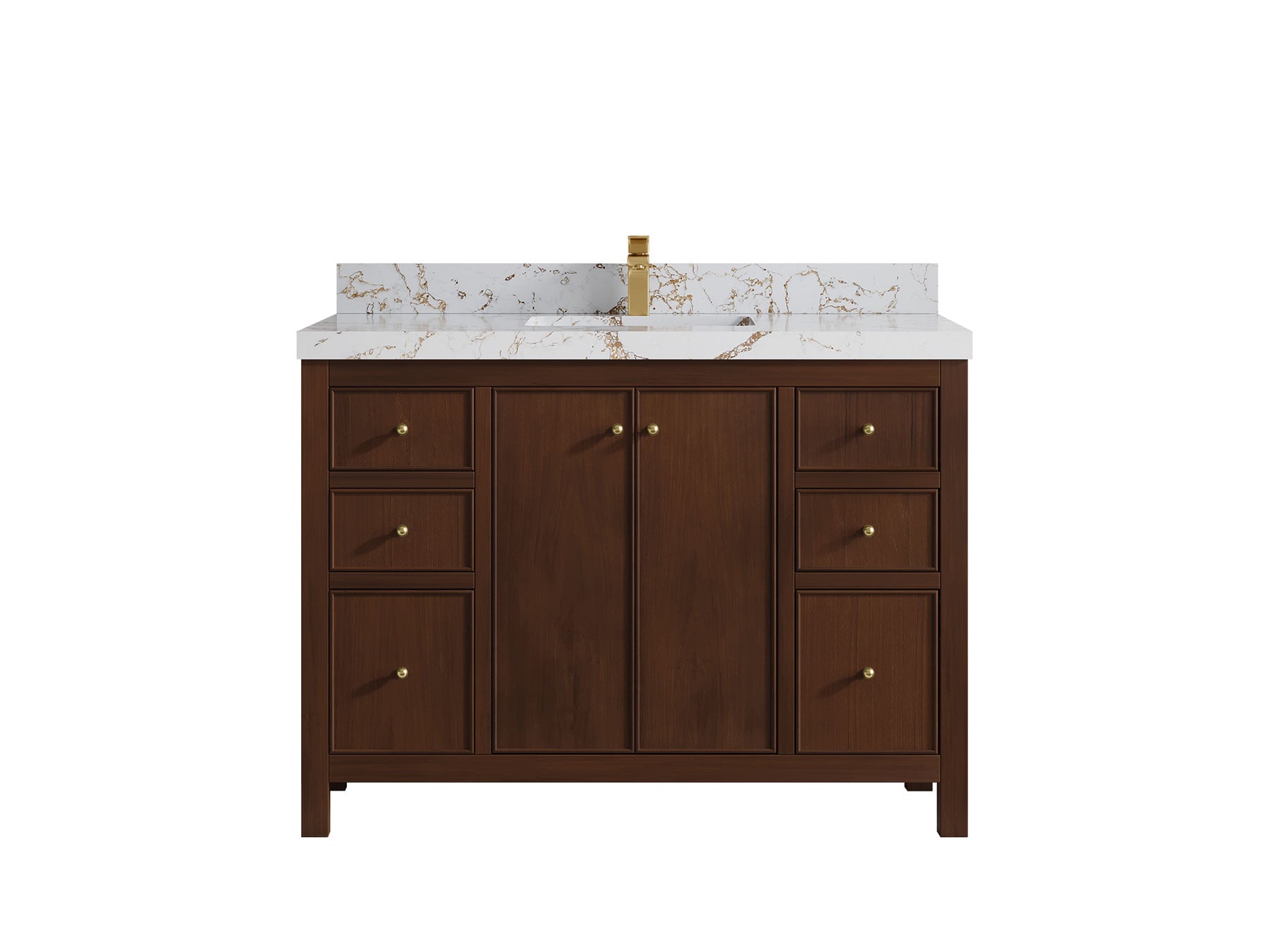 Chicago Teak 48 in. W x 22 in. D Single Sink Bathroom Vanity - Willow Bath and Vanity