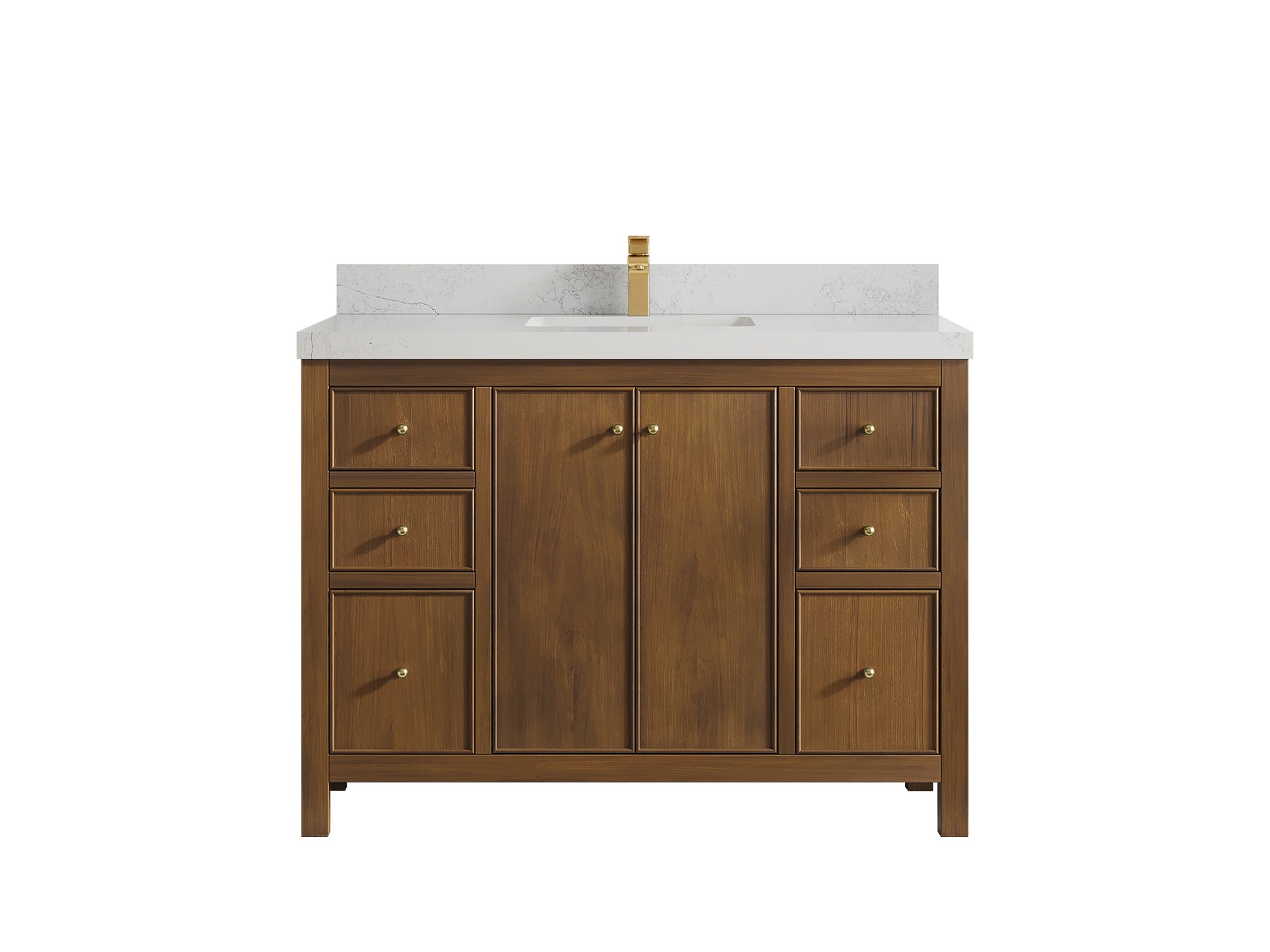 Chicago Teak 48 in. W x 22 in. D Single Sink Bathroom Vanity - Willow Bath and Vanity
