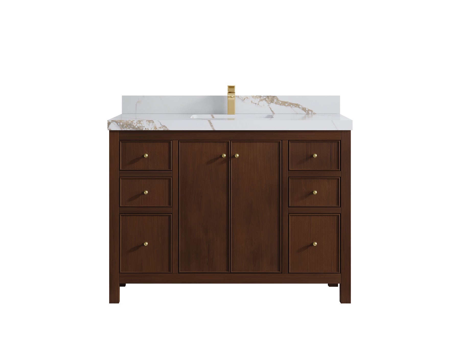 Chicago Teak 48 in. W x 22 in. D Single Sink Bathroom Vanity - Willow Bath and Vanity