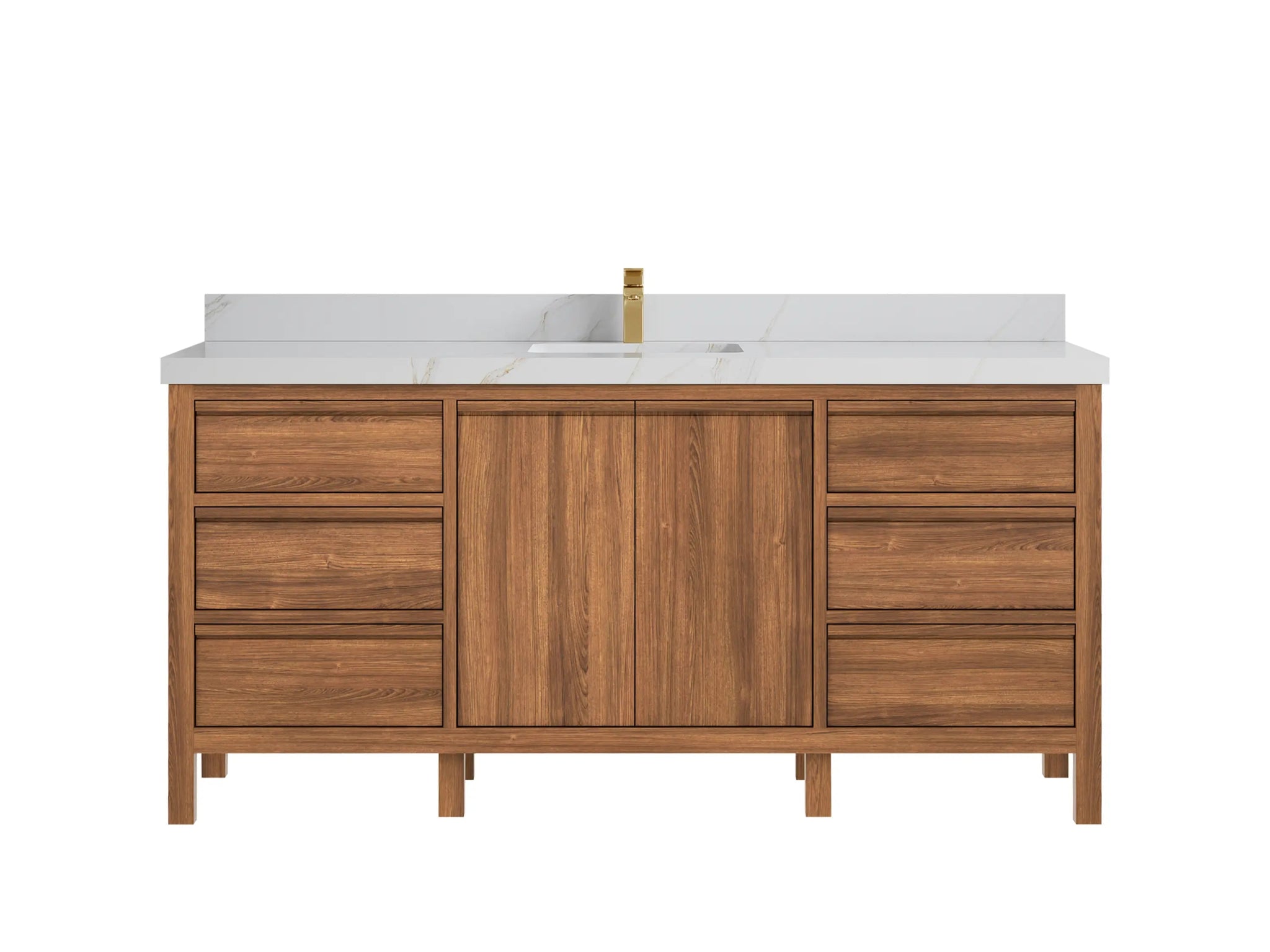 Elizabeth Teak Wood 72 in. W x 22 in. D Single Sink Bathroom Vanity - Willow Bath and Vanity