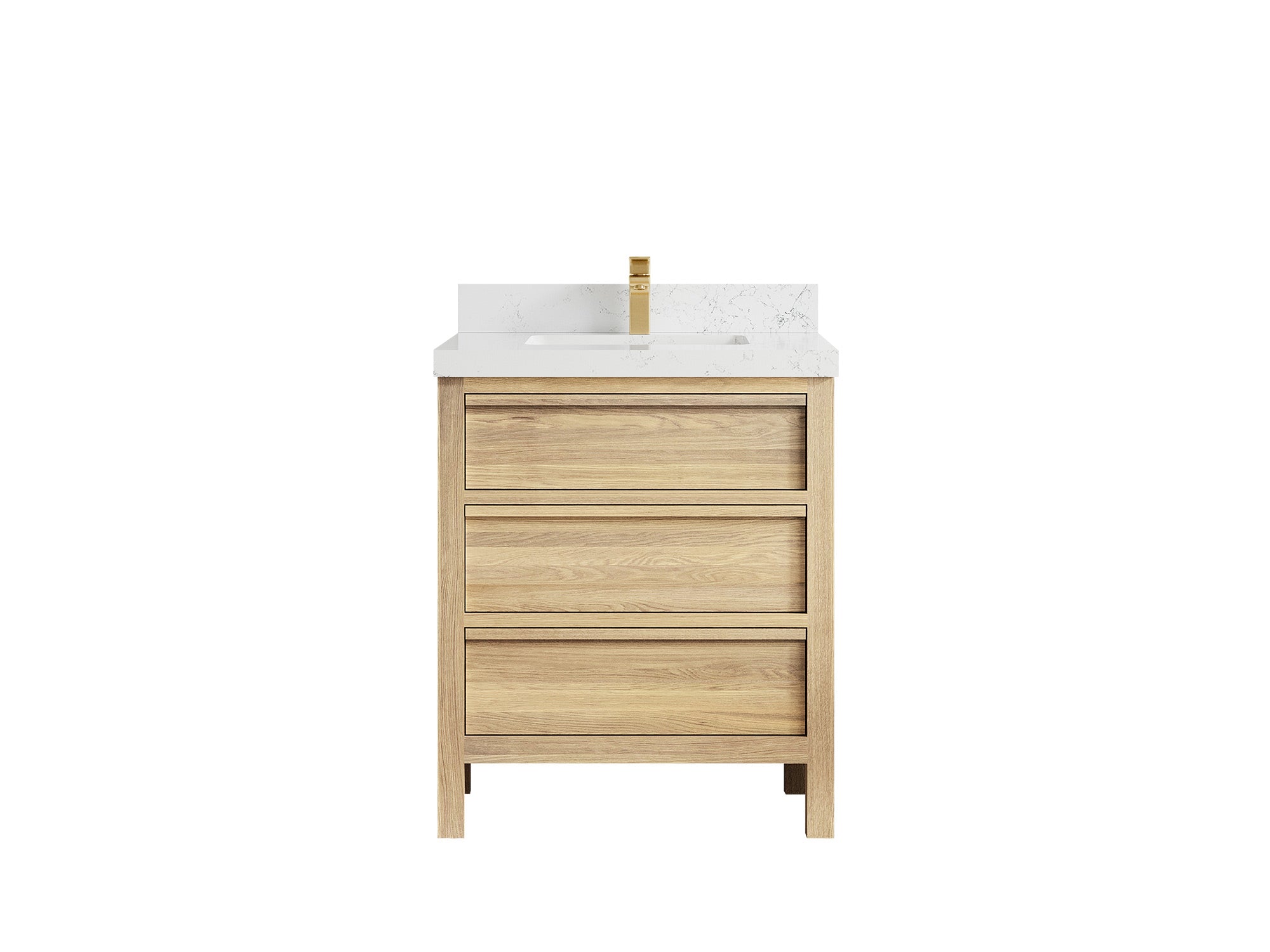 Elizabeth White Oak 30 in. W x 22 in. D Single Sink Bathroom Vanity - Willow Bath and Vanity