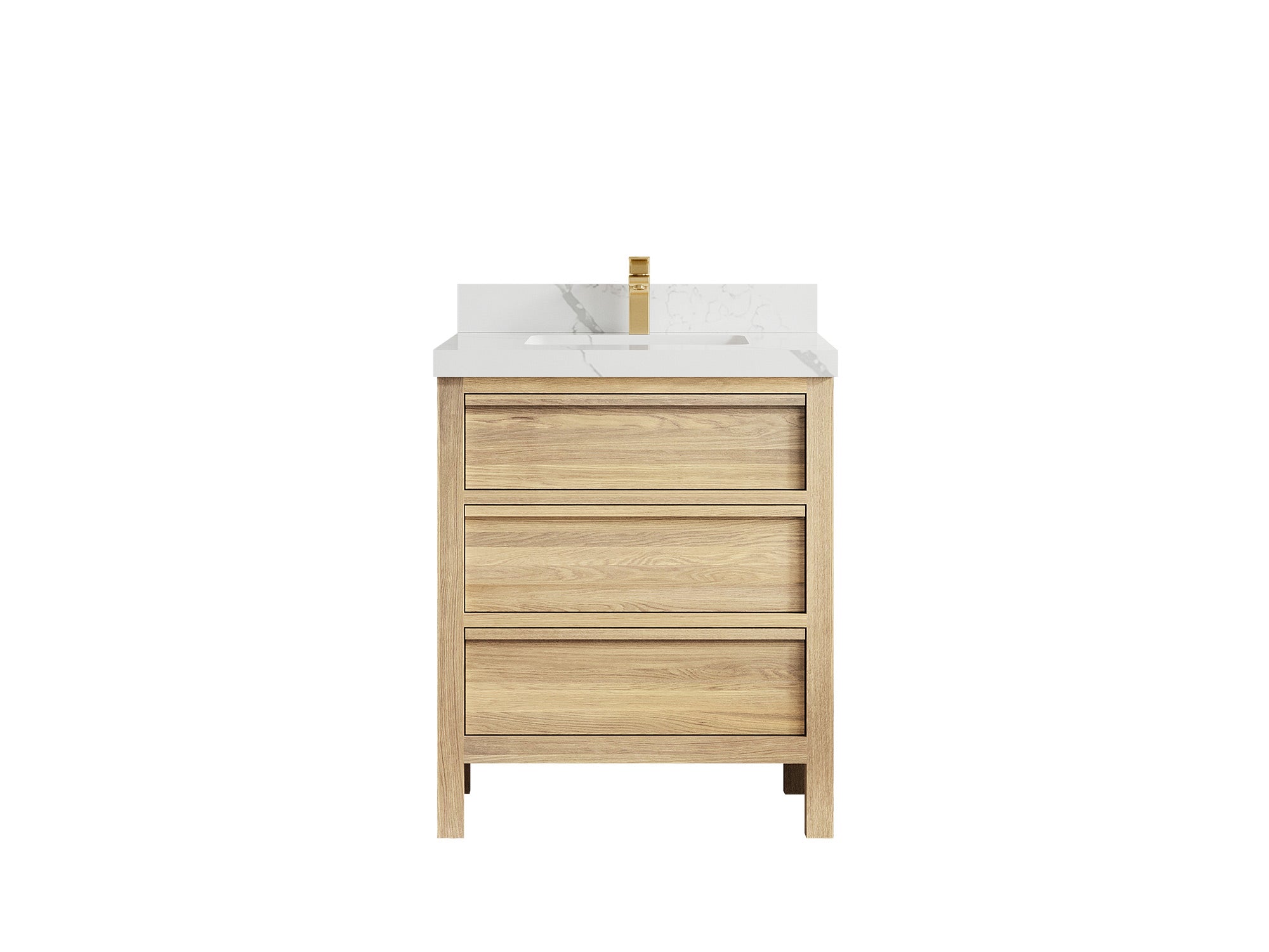 Elizabeth White Oak 30 in. W x 22 in. D Single Sink Bathroom Vanity - Willow Bath and Vanity