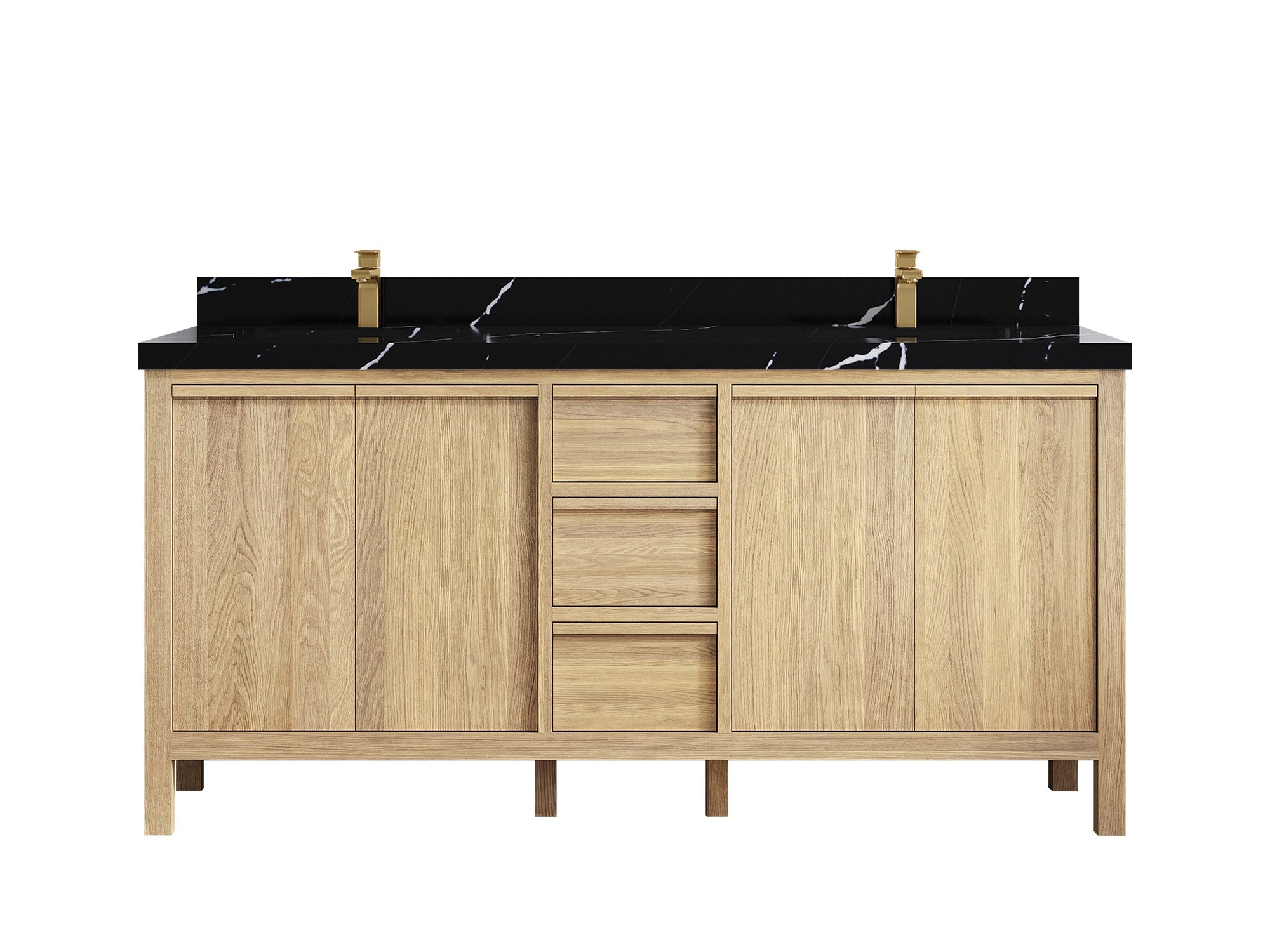 Elizabeth White Oak 72 in. W x 22 in. D Double Sink Bathroom Vanity - Willow Bath and Vanity