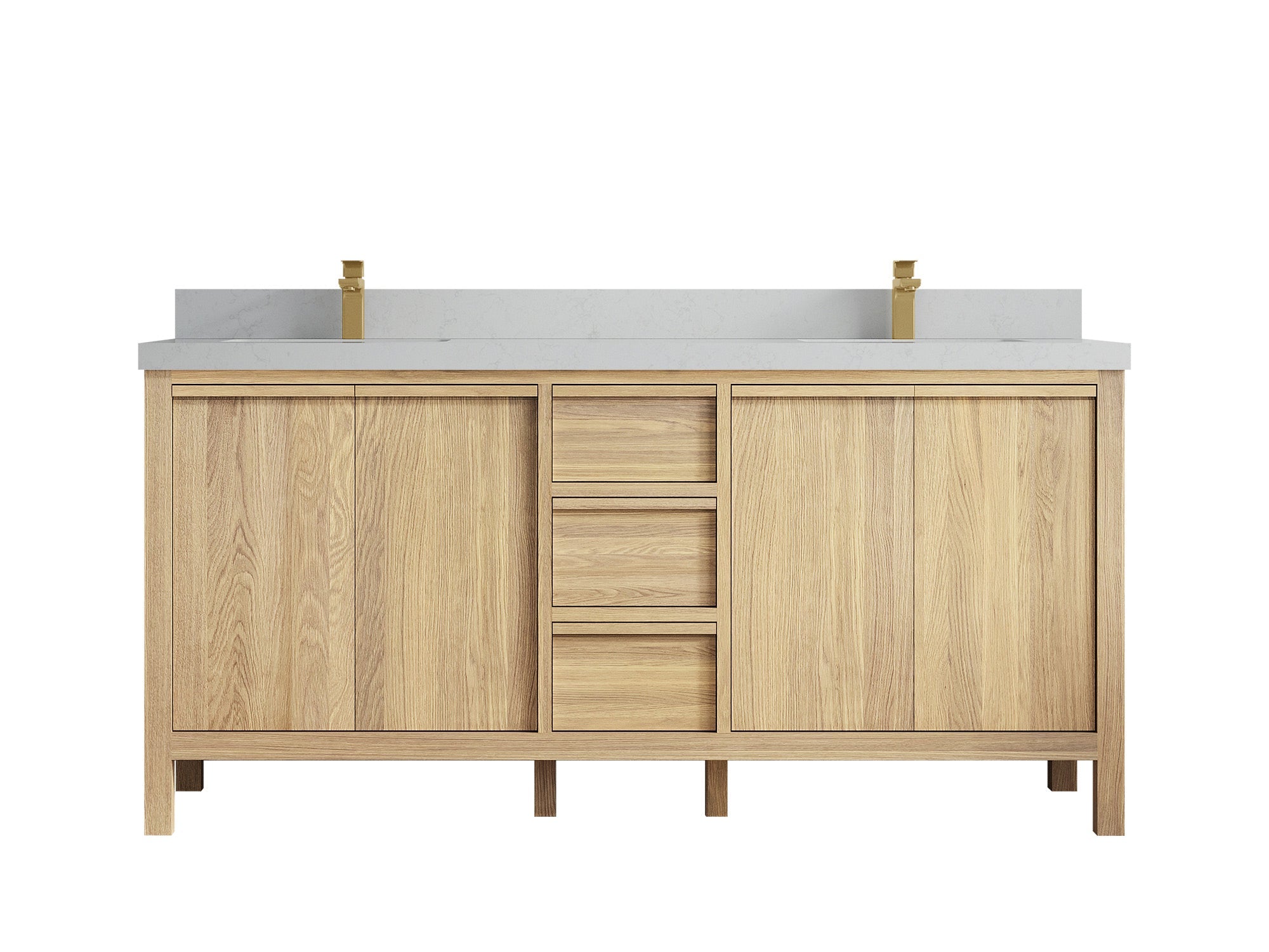Elizabeth White Oak 72 in. W x 22 in. D Double Sink Bathroom Vanity - Willow Bath and Vanity